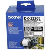 BROTHER COMPATIBLE DK22205 CONTINUOUS PAPER LABEL ROLL 62MM X 3048M WHITE