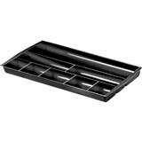 ITALPLAST GREENR RECYCLED DRAWER TIDY 8 COMPARTMENT BLACK