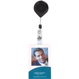 REXEL ID RETRACTABLE ID CARD HOLDER REEL LOCKABLE BLACK