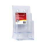 DEFLECTO BROCHURE HOLDER 2TIER DL CLEAR