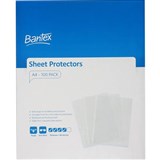 BANTEX TOUGH SHEET PROTECTORS 90 MICRON A4 CLEAR BOX 100