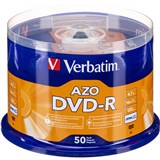 VERBATIM AZO DVDR 47GB 16X SPINDLE SILVER PACK 50