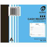 OLYMPIC 614 CASH RECEIPT BOOK CARBON DUPLICATE 100 LEAF 100 X 125MM