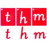 EDUCATIONAL COLOURS LETTER STENCIL ALPHABET LOWER CASE VICWA AND NT RED