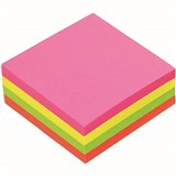 MARBIG CUBE NOTES 320 SHEETS 75 X 75MM ASSORTED BRILLIANT