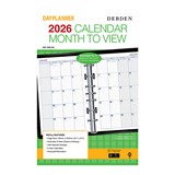 DEBDEN DAYPLANNER DK1300 DESK EDITION REFILL MONTH TO VIEW 216 X 140MM WHITE
