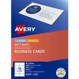 AVERY 959026 L7415 QUICK CLEAN BUSINESS CARD 150GSM 90 X 52MM MATTE WHITE PACK 1000