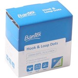 BANTEX HOOK AND LOOP DOTS 22MM X 18M WHITE PACK 150