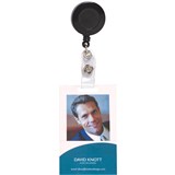 REXEL ID RETRACTABLE ID CARD HOLDER REEL BLACK