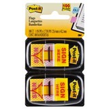 POSTIT 680SH2 SIGN HERE FLAGS YELLOW TWIN PACK 100