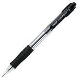 PILOT SUPER GRIP RETRACTABLE BALLPOINT PEN FINE 07MM BLACK
