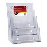 DEFLECTO BROCHURE HOLDER 3TIER A4 CLEAR