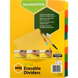 MARBIG DIVIDER ERASABLE MANILLA 10TAB A4