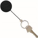 REXEL ID RETRACTABLE METAL KEY HOLDER NYLON CORD BLACK