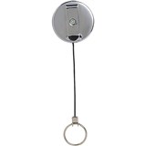 REXEL ID RETRACTABLE METAL KEY HOLDER REEL NYLON CORD BLACK HANGSELL