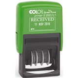 COLOP S260L1 GREEN LINE SELFINKING DATE STAMP RECEIVED 4MM REDBLUE