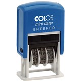 COLOP S160L5 MINIDATER PRINTER SELFINKING STAMP ENTERED 4MM REDBLUE