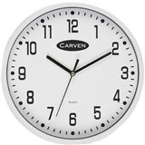 CARVEN WALL CLOCK 225MM WHITE FRAME