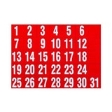 QUARTET DATES SET MAGNETIC WHITE ON RED PACK 31