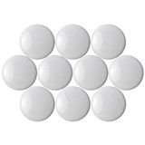 QUARTET MAGNETIC BUTTONS 20MM WHITE PACK 10