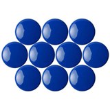 QUARTET MAGNETIC BUTTONS 30MM BLUE PACK 10