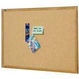 QUARTET CORKBOARD 890 X 580MM OAK FRAME