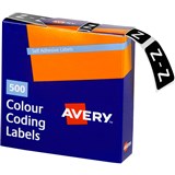AVERY 43226 LATERAL FILE LABEL SIDE TAB COLOUR CODE Z 25 X 38MM GREY PACK 500