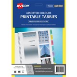 AVERY 5412501 L7431 PRINT ON TABS MULTI COLOURED PACK 48