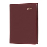 COLLINS BELMONT POCKET 337PV78 DIARY WEEK TO VIEW WITH PENCIL A7 BURGUNDY