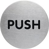 DURABLE PICTOGRAM SIGN PUSH 65MM STAINLESS STEEL
