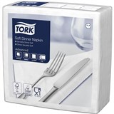 TORK 477577 SOFT DINNER NAPKIN 390 X 390MM WHITE PACK 100