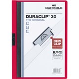 DURABLE DURACLIP DOCUMENT FILE PORTRAIT 30 SHEET CAPACITY A4 RED