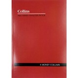 COLLINS A60 SERIES ACCOUNT BOOK 4 MONEY COLUMN 60 LEAF A4 RED