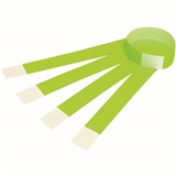 REXEL ID SERIAL NUMBER WRISTBANDS FLUORO GREEN PACK 100
