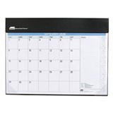 SASCO 10552 DELUXE 512 X 376MM DESK PLANNER MONTH TO VIEW BLACK