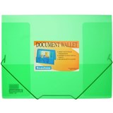 BANTEX COOL FROST DOCUMENT WALLET A4 TRANSPARENT GREEN