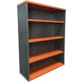 RAPID WORKER BOOKCASE 3 SHELF 900 X 315 X 1200MM CHERRYIRONSTONE