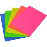 RAINBOW FLUORO BOARD A4 ASSORTED PACK 25