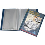 COLBY DISPLAY BOOK NONREFILLABLE INSERT COVER 30 POCKET A4 NAVY