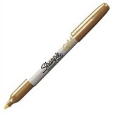 SHARPIE PERMANENT MARKER BULLET FINE 10MM METALLIC GOLD PACK 12