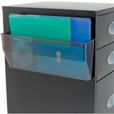 DEFLECTO WALL POCKET MAGNETIC LANDSCAPE 381 X 162 X 76MM SMOKE