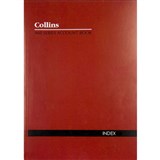 COLLINS A60 SERIES ACCOUNT BOOK INDEX THROUGH FEINT RULED STAPLED 60 LEAF A4 RED