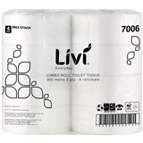 LIVI EVERYDAY 7006 JUMBO ROLL TOILET 2PLY 300M CARTON 8