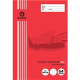OLYMPIC NP126 EXERCISE BOOK NSW 12MM RULING 55GSM 64 PAGE 250 X 175MM RED