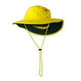 PRIME MOVER MC601 HIVIS HAT COTTON WIDE BRIM YELLOW GREEN SMALL TO MEDIUM