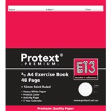 PROTEXT E13 PREMIUM EXERCISE BOOK 23 RULED 12MM 70GSM 48 PAGE A4 ASSORTED