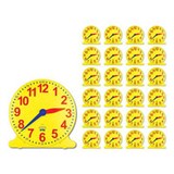LEARNING CAN BE FUN ANALOGUE CLOCK CLASS SET YELLOWRED