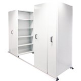 APC EZISLIDE AISLE SAVER 8 BAY 5 SHELVES 4500 X 2175 X 1200 X 400MM WHITE