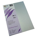 QUILL METALLIQUE BOARD 285GSM A4 SILVER SHADOW PACK 25