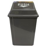 CLEANLINK RUBBISH BIN WITH SWING LID 60 LITRE GREY